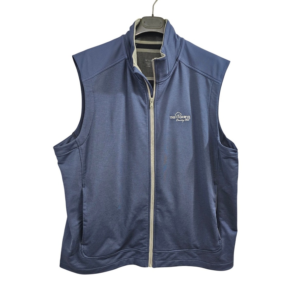 Vineyard Vines Jim Nantz The Grove Country Club Blue Golf Active Vest XL EUC